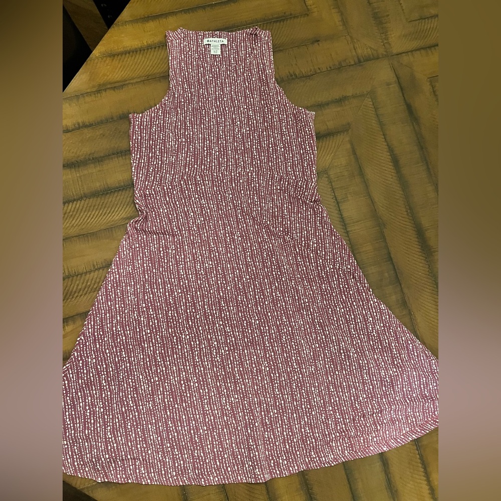 Athleta Pink and White Patterned Top